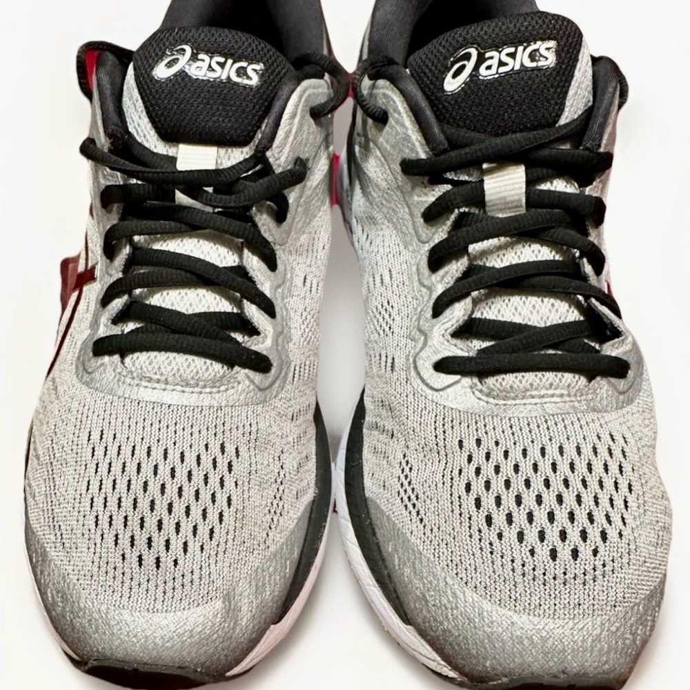 ASICS Men’s Size 10.5 Dynamic Duomax T749N Running Shoes Silver & Black GREAT - Picture 2 of 16